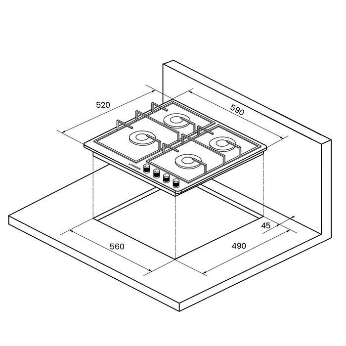 Варочная поверхность Kuppersberg TG 69 W