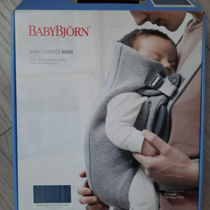 Эрго-рюкзак Babybjorn mini cotton (индиго)