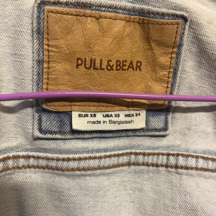 Куртка джинсовая с тканевыми элементами Pull&Bear