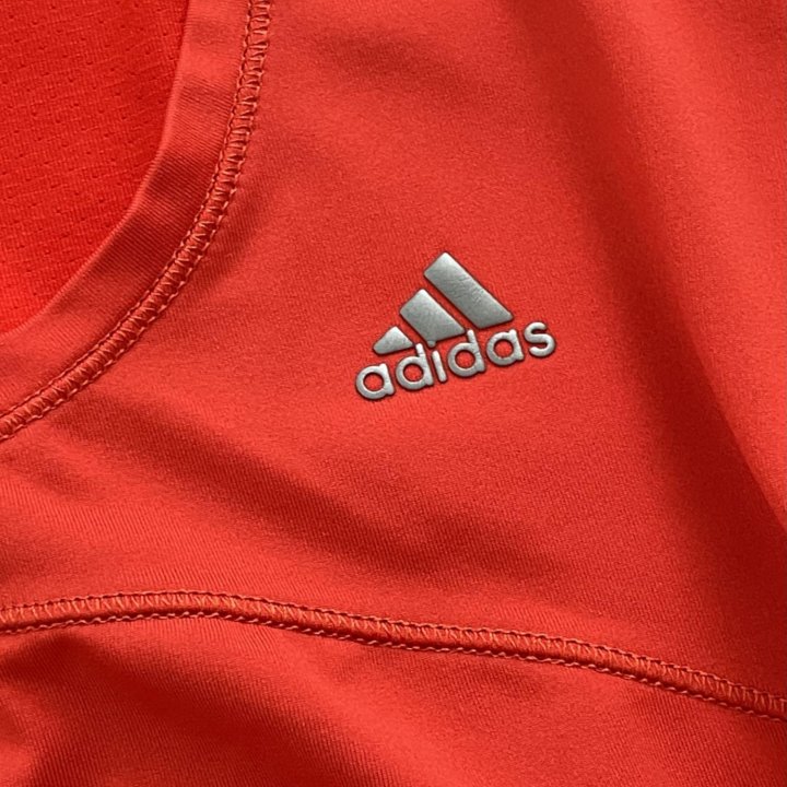 40 42 Adidas футболка женская красная спортивная