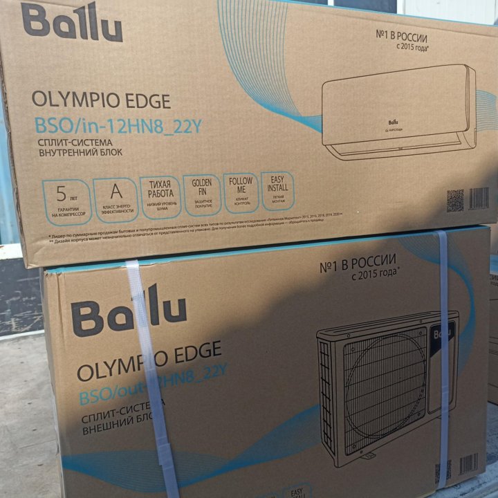 Кондиционер Ballu BSO-12HN8_22Y Olympio Edge 45м2