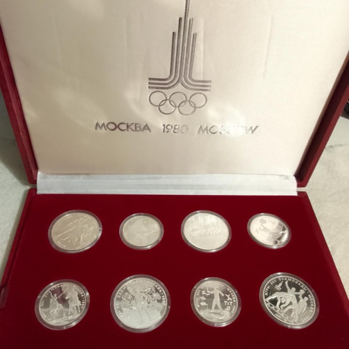 Набор монет Олимпиада 1980 proof 28 монетб