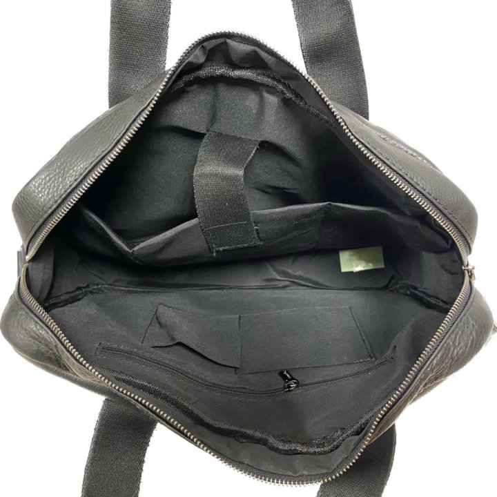 Мужская кожаная сумка портфель ZNIXS 11011 black