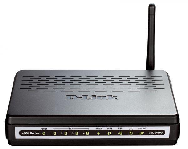 Wi-Fi poytep D-Link DSL-2650U/NRU/C, adsl2+