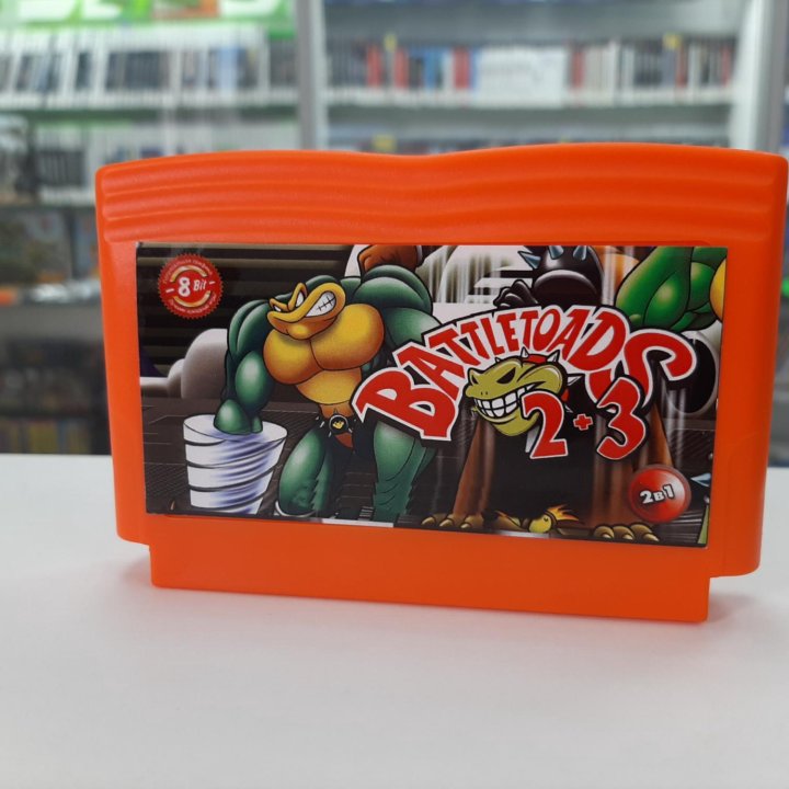 Картридж 8 бит Battletoads 2 и 3 (dendy)