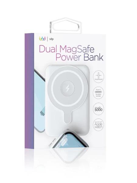 Внешний аккумулятор VLP Dual MagSafe Powerbank 5000mAh White