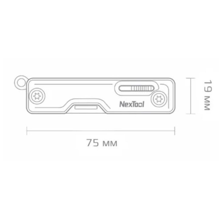 Мультитул Nextool knife 10 in 1 черный