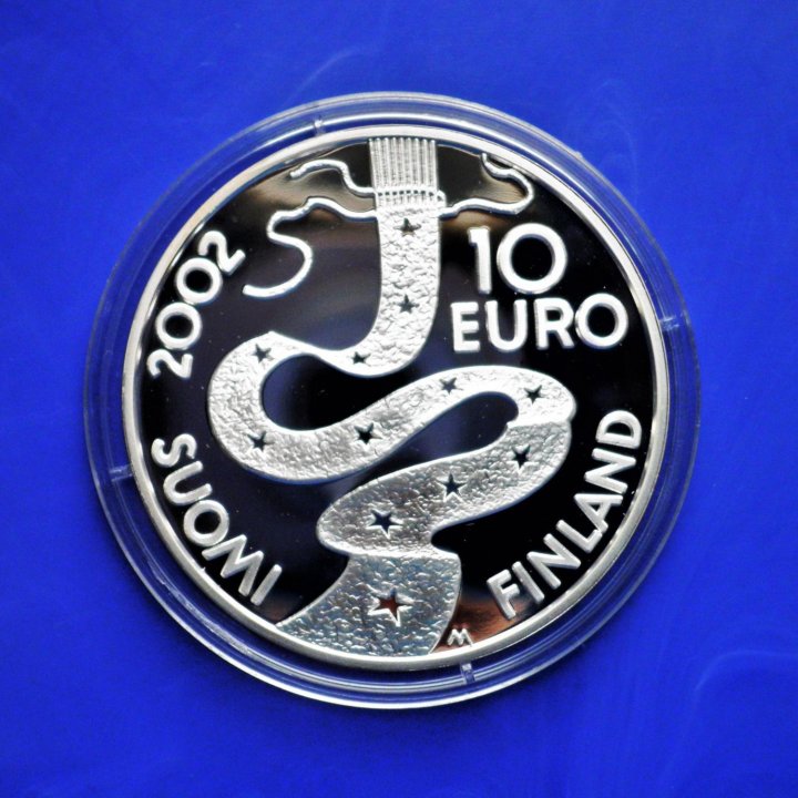 Финляндия 10 евро 2002, серебро
