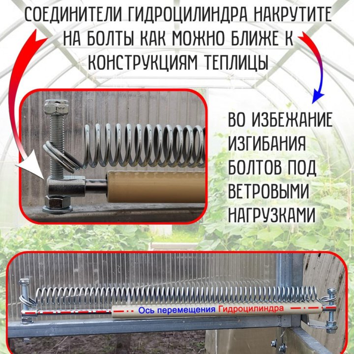 Термопривод для теплицы Автомат для проветривания