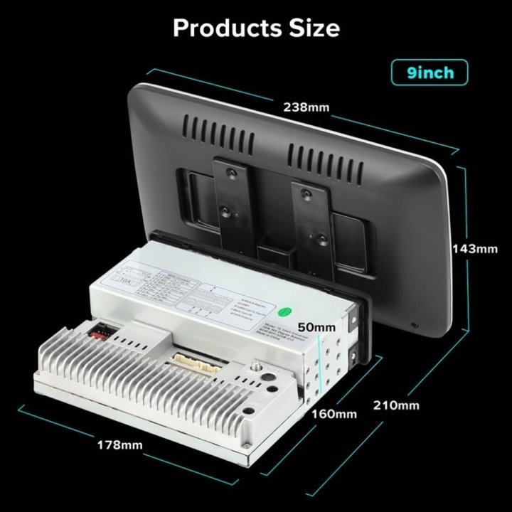 Магнитола 1 Din Вращающийся Экран 360°. 2/32 Gb.