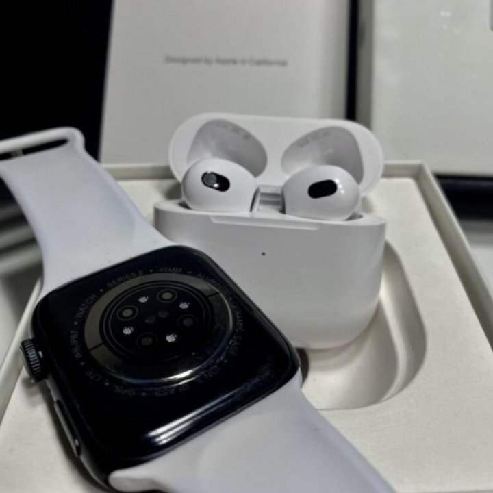 Комплект Apple Watch 9 и AirPods 3 (новый)