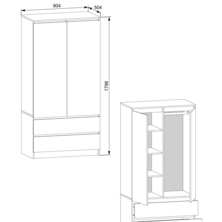 Шкаф белый аналог IKEA