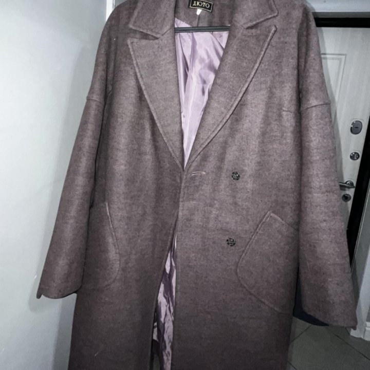 пальто фиолетовое