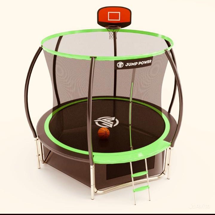 Батут Jump Power 10 ft Pro Inside Basket Green