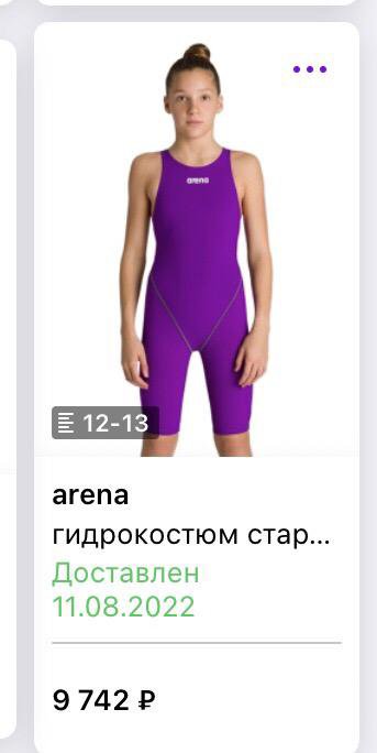 Стартовый гидрокостюм arena