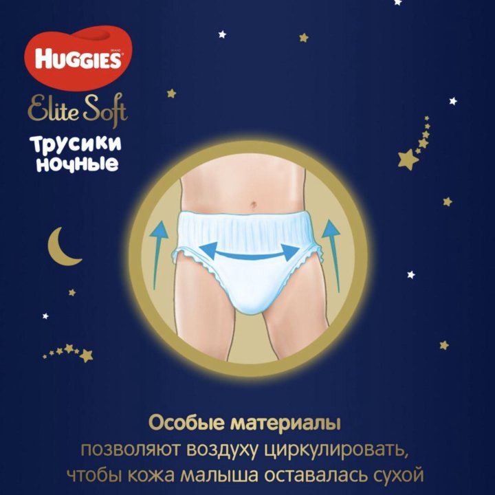 Подгузники-трусики Huggies Elite Soft ночные