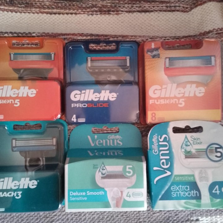 Gillette fusion, mach3, venus