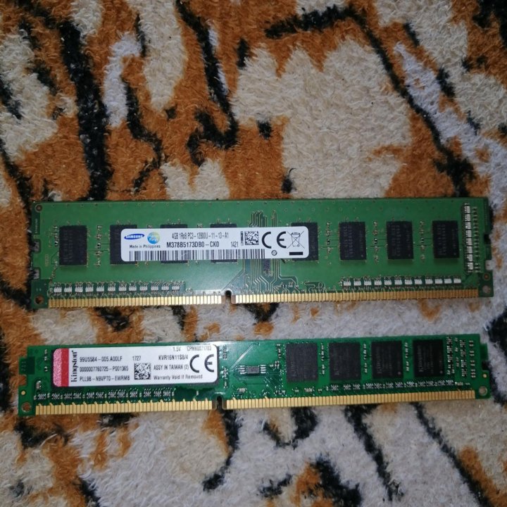 Оперативная память 8GB DDR3 Samsung и Kingston