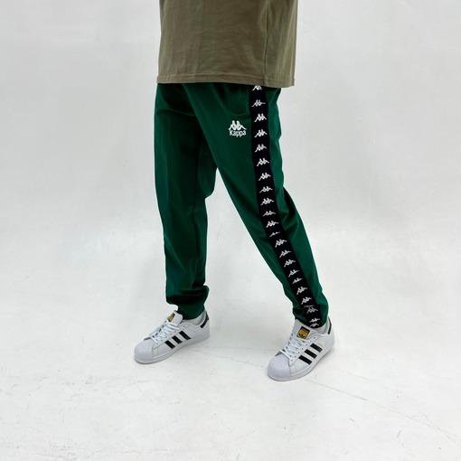 Спортивные штаны зеленые лампасы kappa