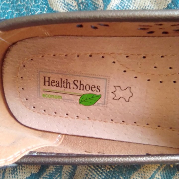 Туфли жен.40,новые,бронза,натур.кожа, Health Shoes