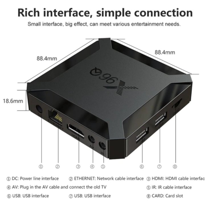 Android TV Smart TV box приставка X96q память 2/16