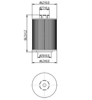 Фильтр масляный вставка картридж TO-1135 Totachi HU712/8x