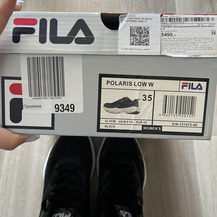 Кроссовки женские fila 35