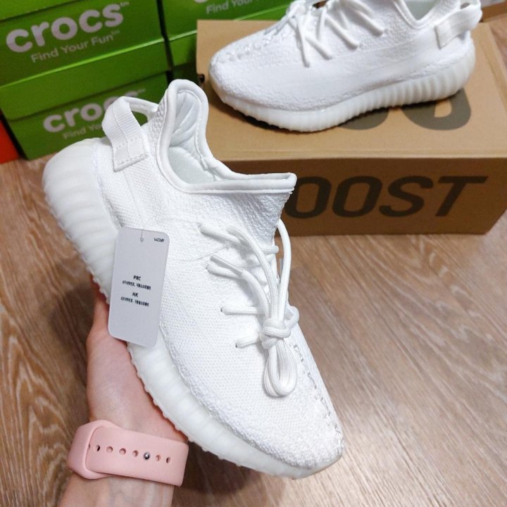  Кроссовки белые ADIDAS YEEZY BOOST 350