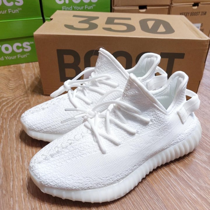  Кроссовки белые ADIDAS YEEZY BOOST 350