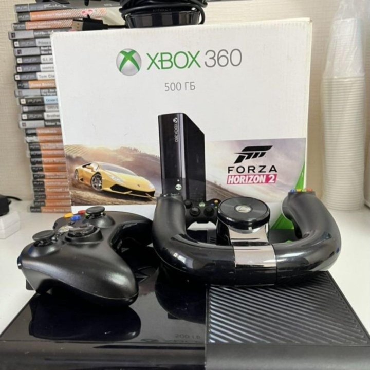 Xbox 360 E 500gb + игры и гарантия