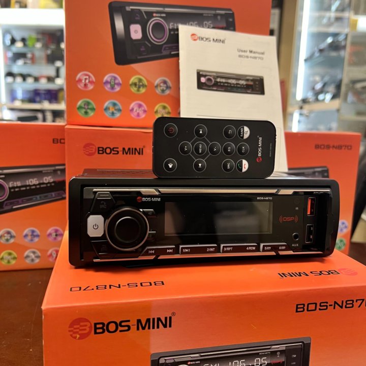 Магнитола процессорная Bos-mini 870 DSP, 4x60 Вт