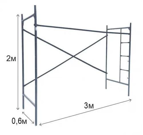 Леса строительные приставные рамные лрсп 20