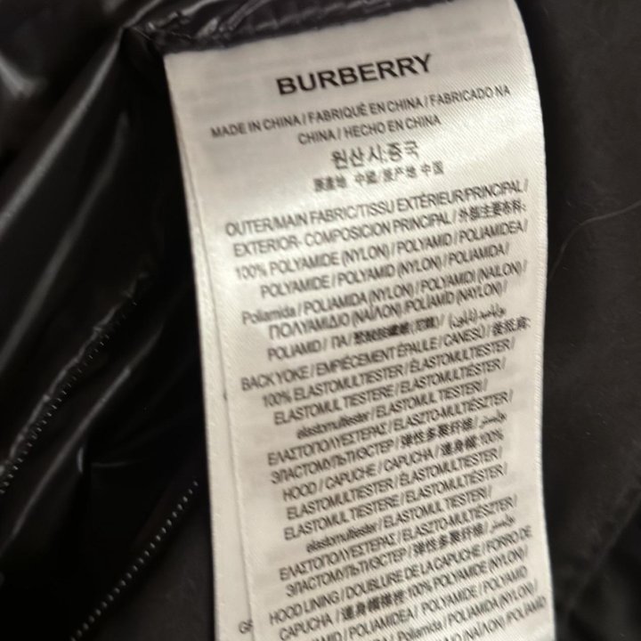 Стильный пуховик burberry оригинал