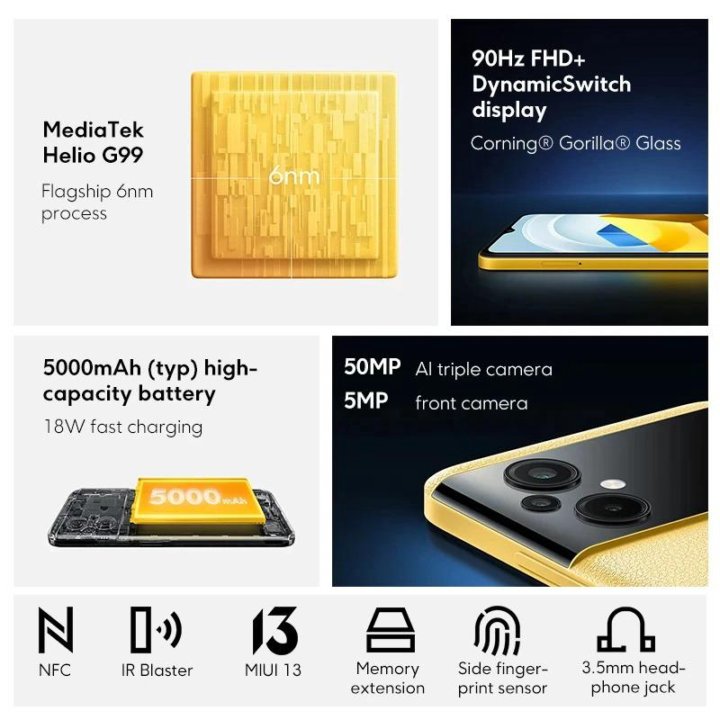 Xiaomi Poco M5 4G (5000mAh, NFC) (Новый.Гарантия)