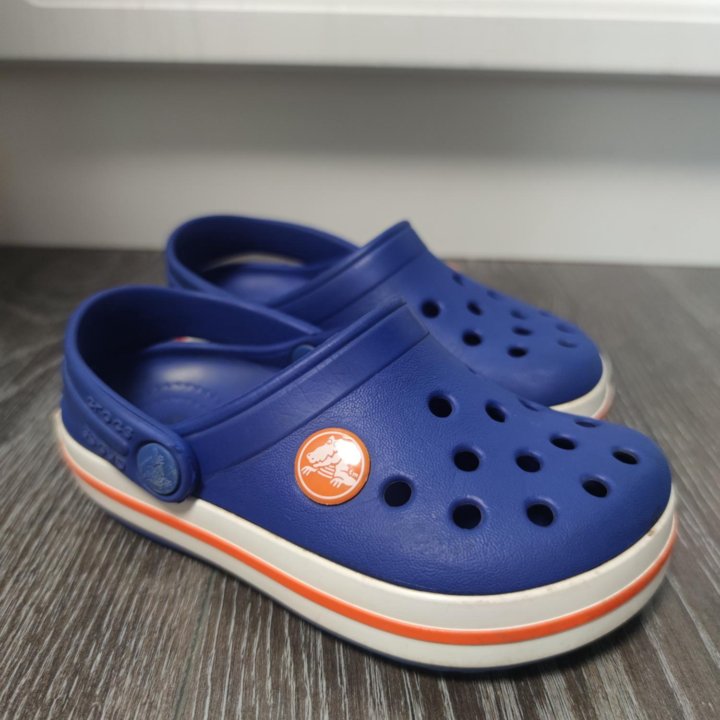 Сабо Crocs для мальчика синие р. 23