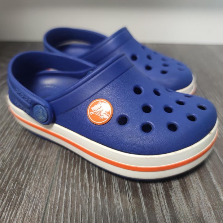 Сабо Crocs для мальчика синие р. 23