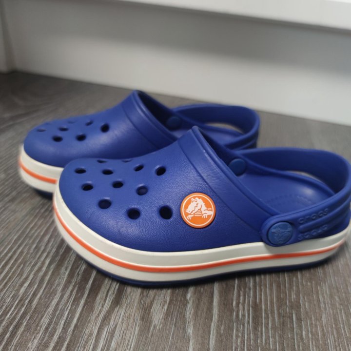 Сабо Crocs для мальчика синие р. 23