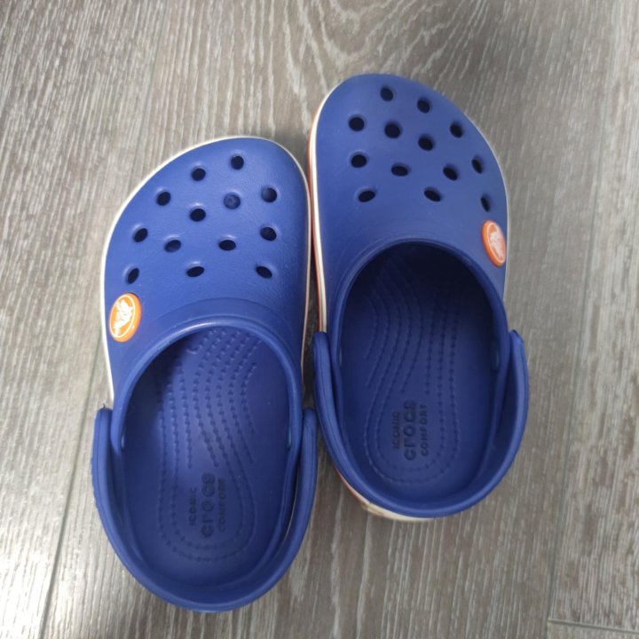 Сабо Crocs для мальчика синие р. 23