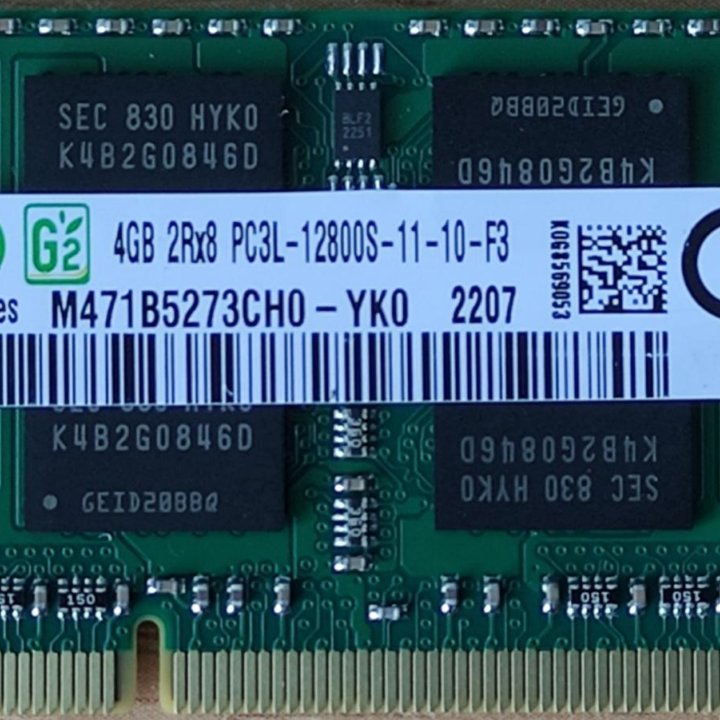 Оперативная память 1600мгц DDR3 L/ Samsung/ 12800S