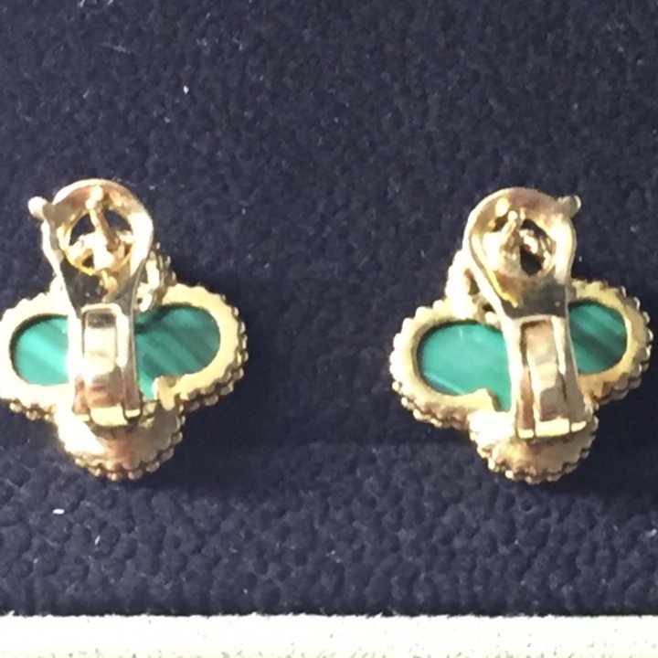 Золотые серьги Van cleef