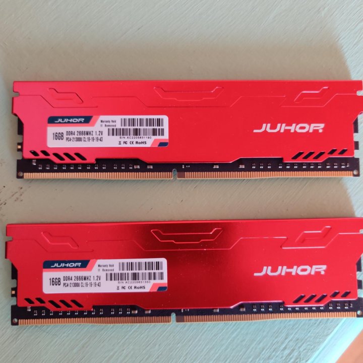 Озу ddr4 2*16gb, 8gb