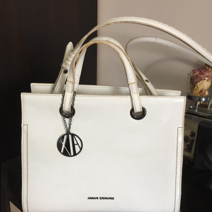 Сумка белая Armani