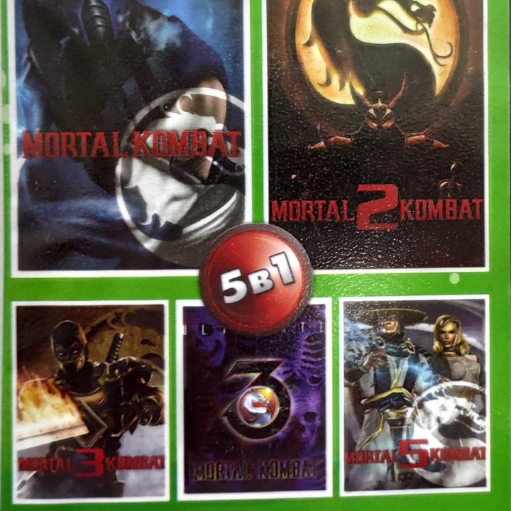 Картридж 16 бит Mortal Kombat 5в1