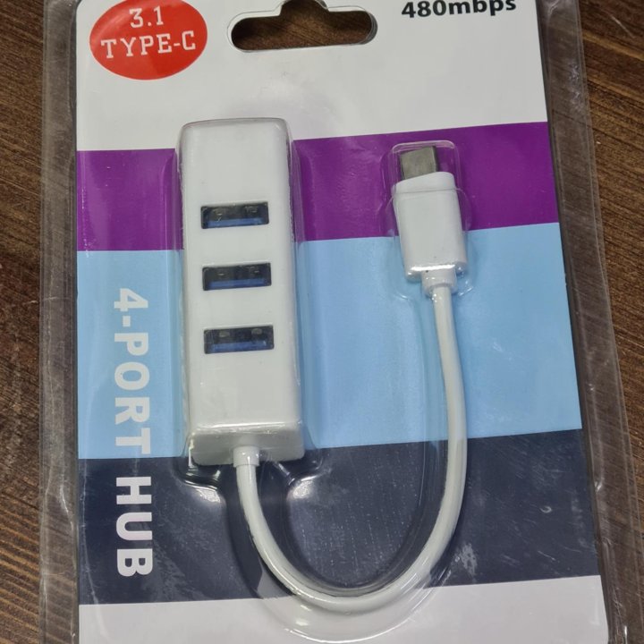 Хаб конвертер с Type-C на 4 usb