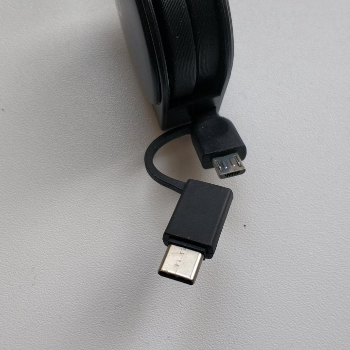 Новый Кабель 2 в 1 USB Type C / Micro USB 3A