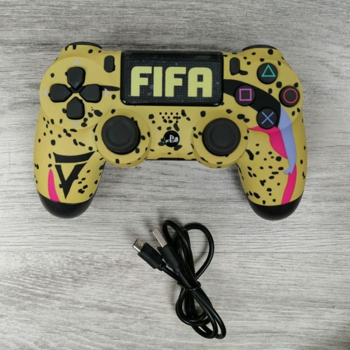 Геймпад PS4 FIFA в желтом цвете