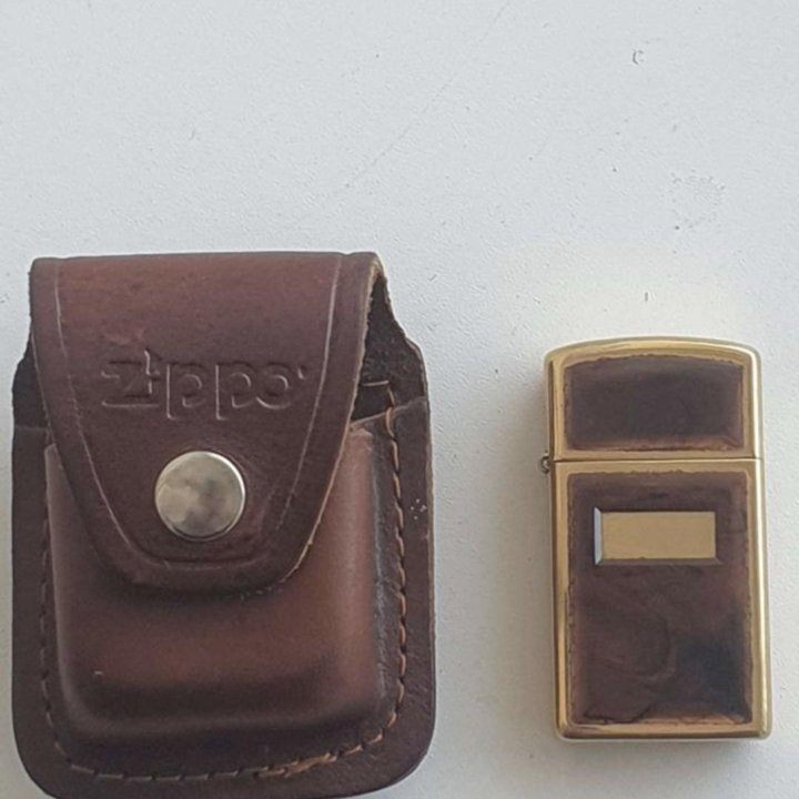 Оригинал Zippo slim golden tortoise