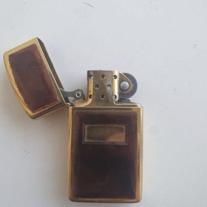 Оригинал Zippo slim golden tortoise