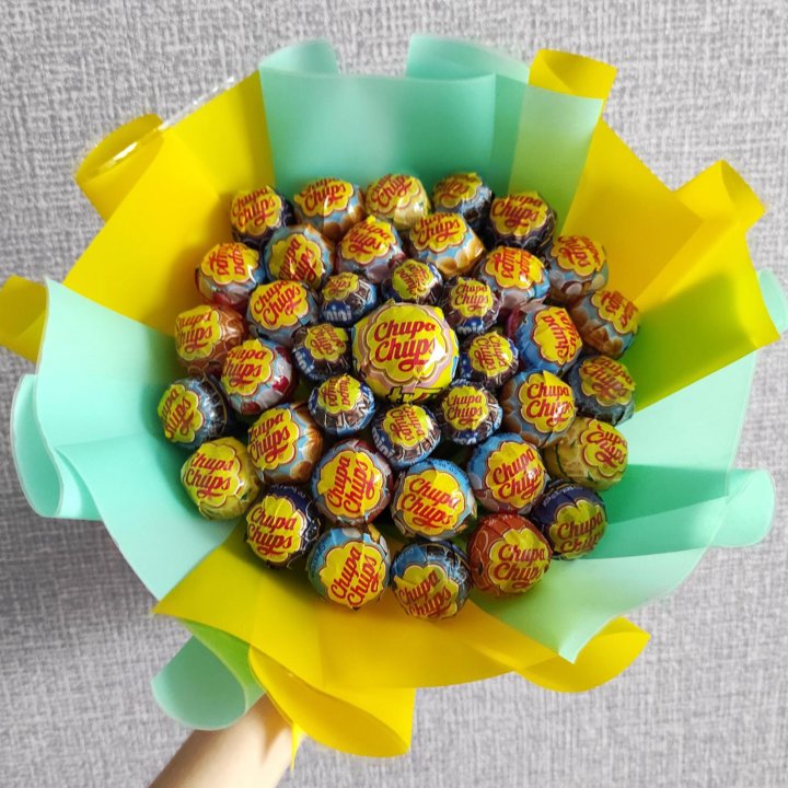 Съедобные букеты из конфет Чупа чупс