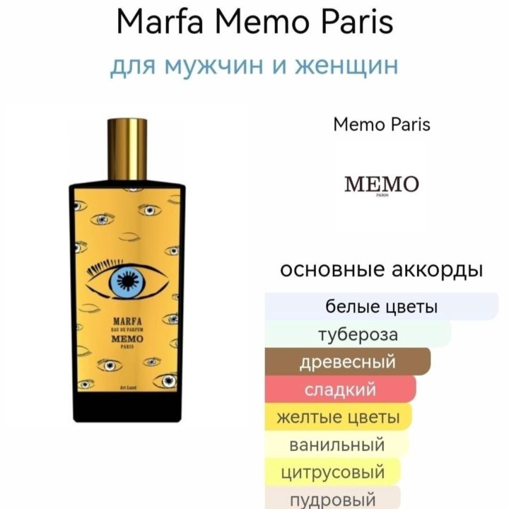 Marfa Memo Paris духи